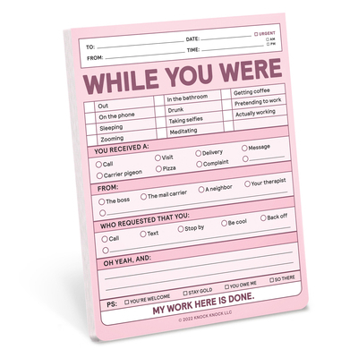 While You Were Nifty Note Pad 1683493729 Book Cover
