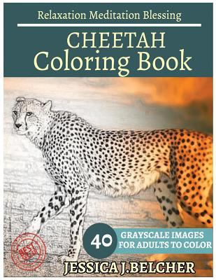 Cheetah Coloring Book for Adults Relaxation Meditation Blessing: Sketches Coloring Book 40 Grayscale Images 1544177631 Book Cover