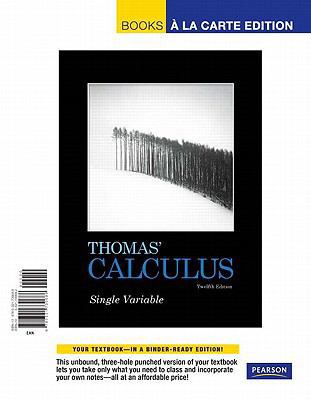 Thomas' Calculus, Single Variable, Books a la C... 0321730682 Book Cover