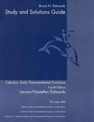 Study and Solutions Guide for Calculus Early Tr... 0618606270 Book Cover