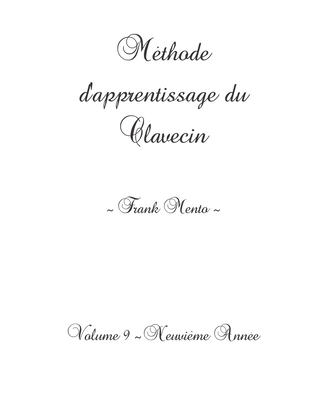 Méthode Clavecin - Volume 9 [French] 1654007994 Book Cover