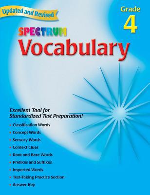 Vocabulary, Grade 4 (Spectrum) 0769680844 Book Cover