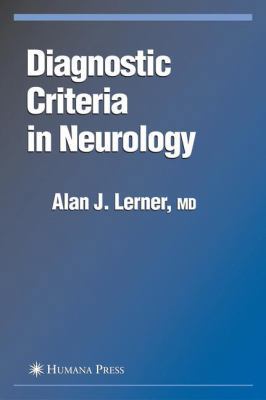 Diagnostic Criteria in Neurology 1617375942 Book Cover
