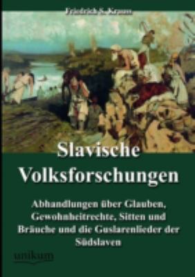 Slavische Volksforschungen [German] 3845743301 Book Cover