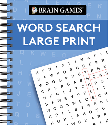 Brain Games - Word Search Large Print (Blue) [Large Print] 1640308164 Book Cover