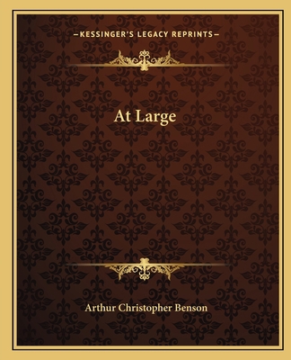 At Large 1162653868 Book Cover