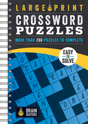 Large Print Crossword Puzzles Blue: More Than 2... [Large Print] 1680524887 Book Cover