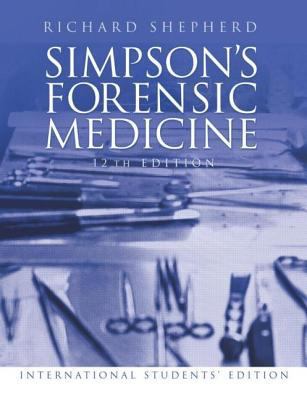 Simpson's Forensic Medicine 0340810599 Book Cover