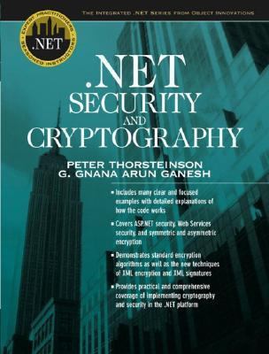 .Net Security and Cryptography 013100851X Book Cover