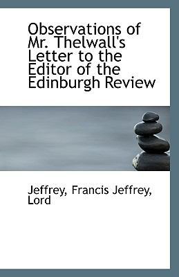 Observations of Mr. Thelwall's Letter to the Ed... 1113414294 Book Cover