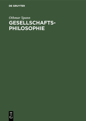 Gesellschaftsphilosophie [German] 3486760270 Book Cover