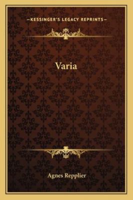 Varia 116323401X Book Cover