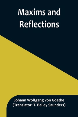 Maxims and Reflections 9356896372 Book Cover