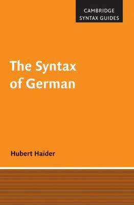 The Syntax of German 0521865255 Book Cover