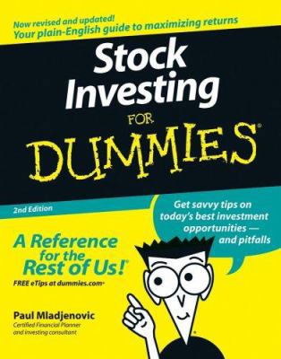 Stock Investing for Dummies 0764599038 Book Cover