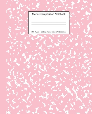 Marble Composition Notebook College Ruled: Pink... 1989790623 Book Cover