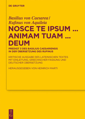 Nosce te ipsum ... animam tuam ... Deum [German] 3110258498 Book Cover