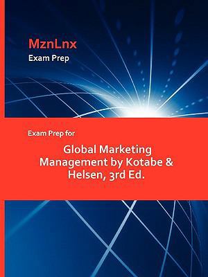 Exam Prep for Global Marketing Management by Ko... 142886881X Book Cover