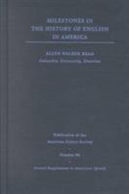 Milestones in the History of English in America 082236526X Book Cover