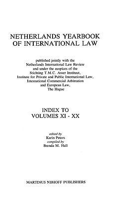 Netherlands Yearbook of International Law, Inde... 9041100938 Book Cover