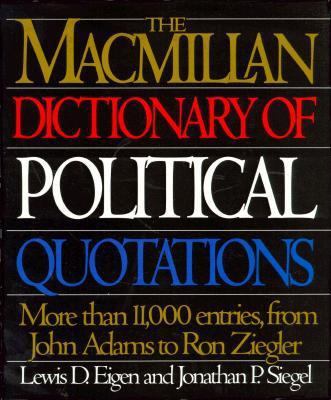 The MacMillan Dict of Political Quot 93 0026106507 Book Cover