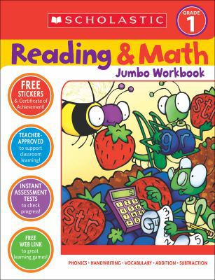 Reading & Math Jumbo Workbook: Grade 1 0439786002 Book Cover