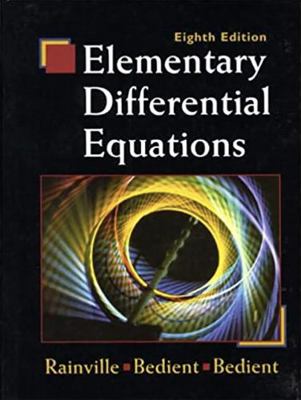 Elementary Differential Equations B00BG6SWSY Book Cover