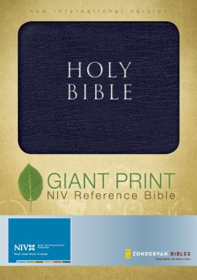 NIV Giant Print Reference Bible, Navy B008MZM7ZG Book Cover