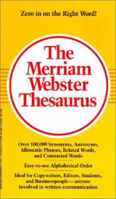 Merriam-Webster Thesaurus 0785796037 Book Cover