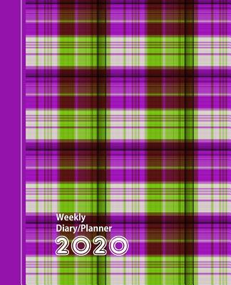 Purple Green Plaid Check Design: Diary Weekly S... 1098582934 Book Cover