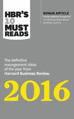 HBR's 10 Must Reads 2016: The Definitive Manage... 1531836631 Book Cover