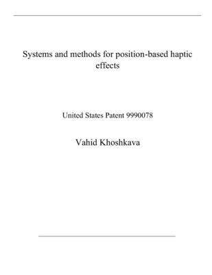 Systems and methods for position-based haptic e... B08RGYQ2BF Book Cover