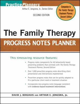 The Family Therapy Progress Notes Planner 0470448849 Book Cover