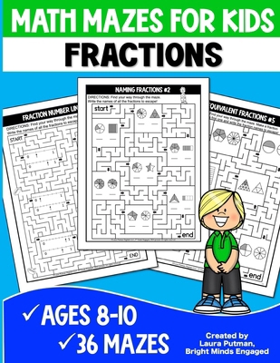 Math Mazes for Kids Fractions B0D2DN95KN Book Cover