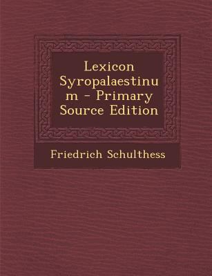 Lexicon Syropalaestinum [Latin] 1294533010 Book Cover