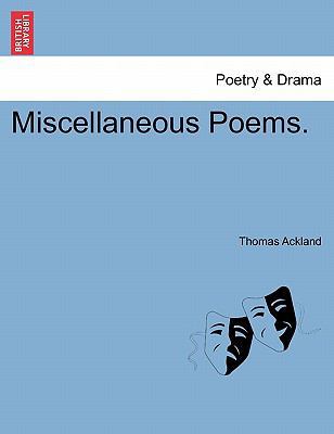 Miscellaneous Poems. 1241030626 Book Cover