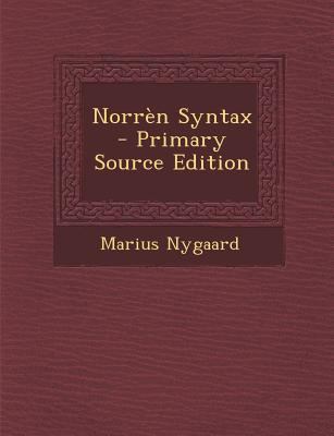 Norren Syntax - Primary Source Edition [Norwegian] 1294155601 Book Cover