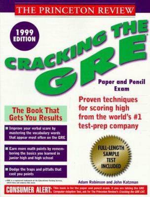 Cracking the GRE, 1999 Edition (Annual) 0375751610 Book Cover