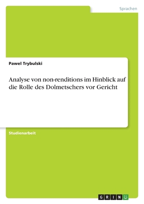 Analyse von non-renditions im Hinblick auf die ... [German] 3346637352 Book Cover