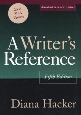 A Writer's Reference: 2003 MLA Update B007R9FSH2 Book Cover