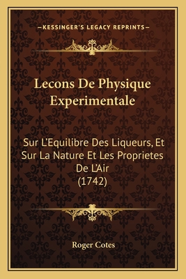 Lecons De Physique Experimentale: Sur L'Equilib... [French] 1166331970 Book Cover