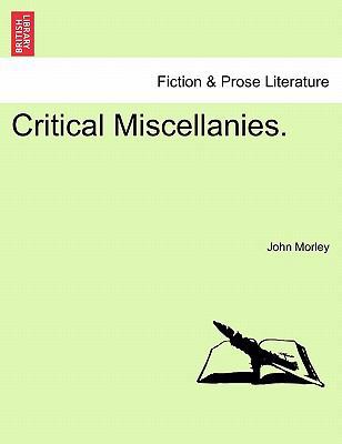 Critical Miscellanies. 124110350X Book Cover