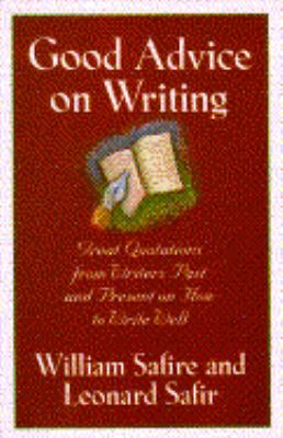 Good Advice on Writing: Writers Past and Presen... 0671770055 Book Cover