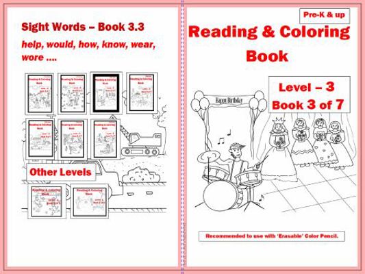 Paperback Reading & Coloring Book - Level 3 - Book 3 Of 7 Book