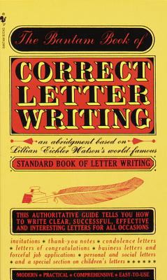 Bantam Book of Correct Letter Writing 0553270869 Book Cover