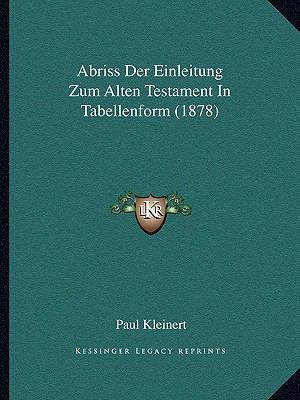 Abriss Der Einleitung Zum Alten Testament In Ta... [German] 1168047579 Book Cover