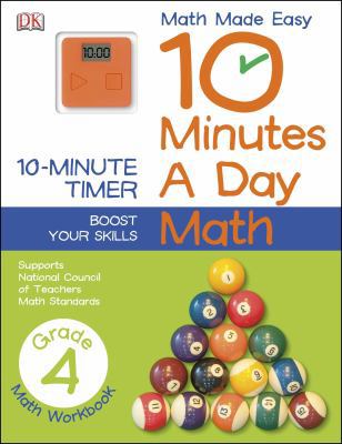 10 Minutes a Day: Math, Fourth Grade: Supports ... 1465402292 Book Cover