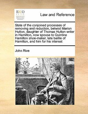 State of the Conjoined Processes of Removing an... 1171419295 Book Cover