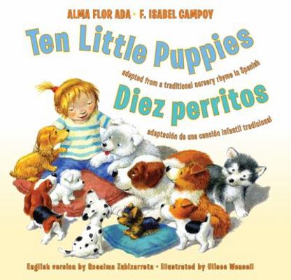 Ten Little Puppies/Diez Perritos: Bilingual Eng... [Spanish] 0061470430 Book Cover