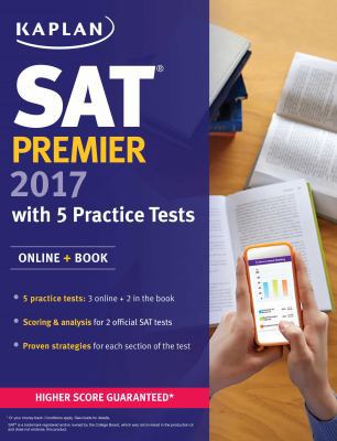 SAT Premier 2017 with 5 Practice Tests: Online ... B01N5847FH Book Cover